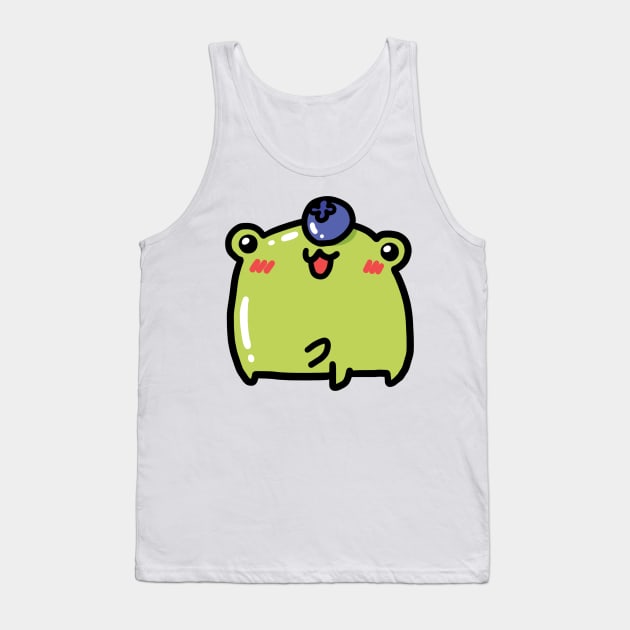 Frog with blueberry hat Tank Top by Nikamii